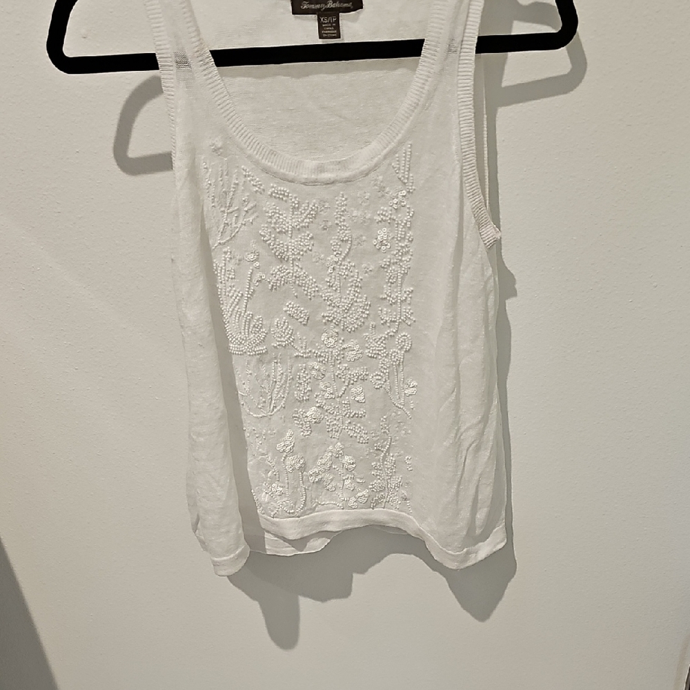 Tommy Bahama White Floral Tank Top